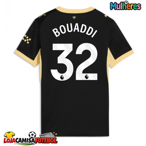 Camisa de Futebol Manchester City Ayyoub Bouaddi #32 Equipamento Secundário Mulheres 2026-27 Manga Curta